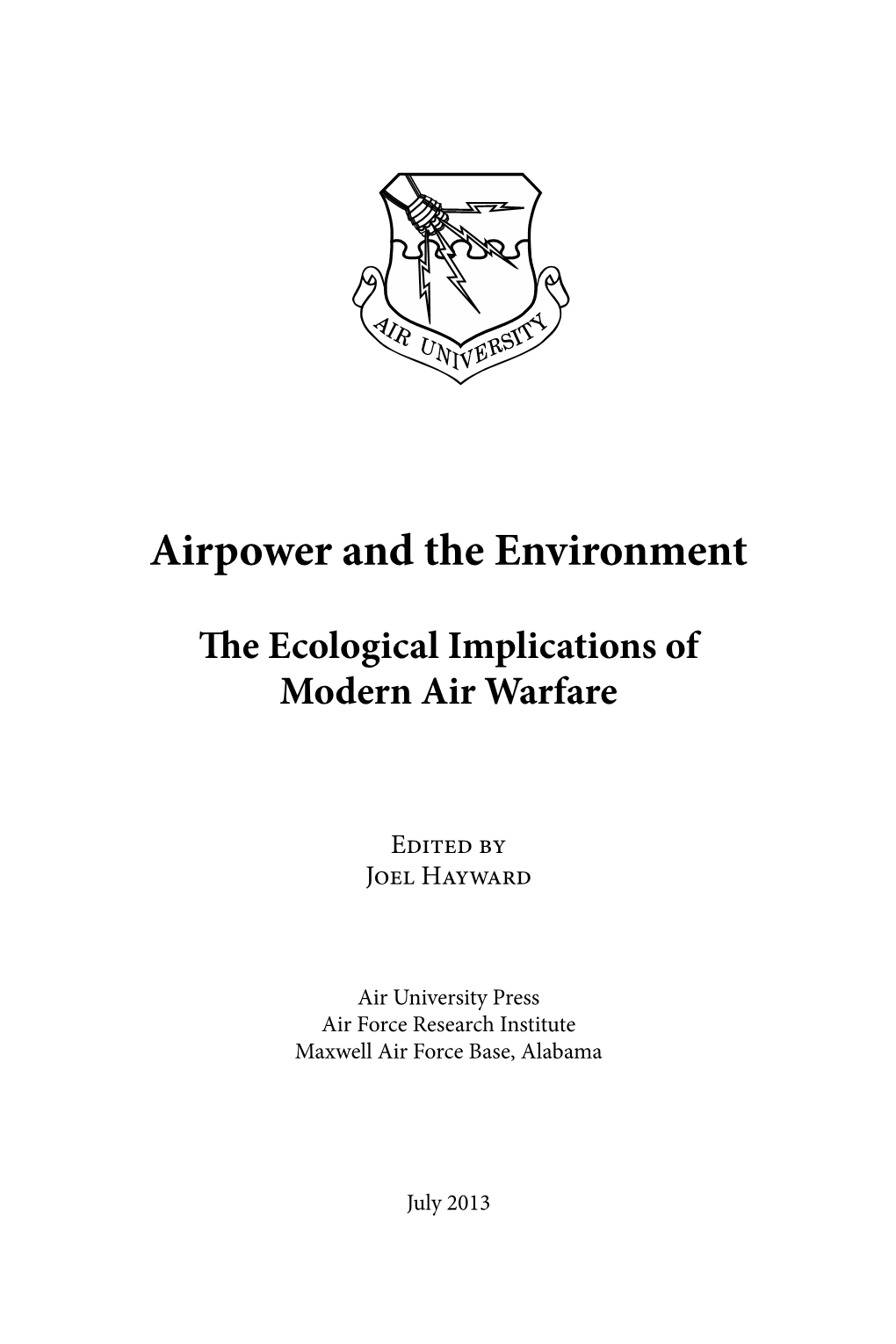 Airpower and the Environment