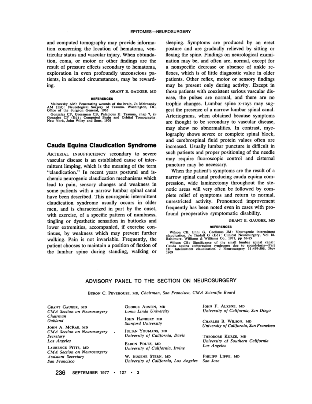 Cauda Equina Claudication Syndrome Increased