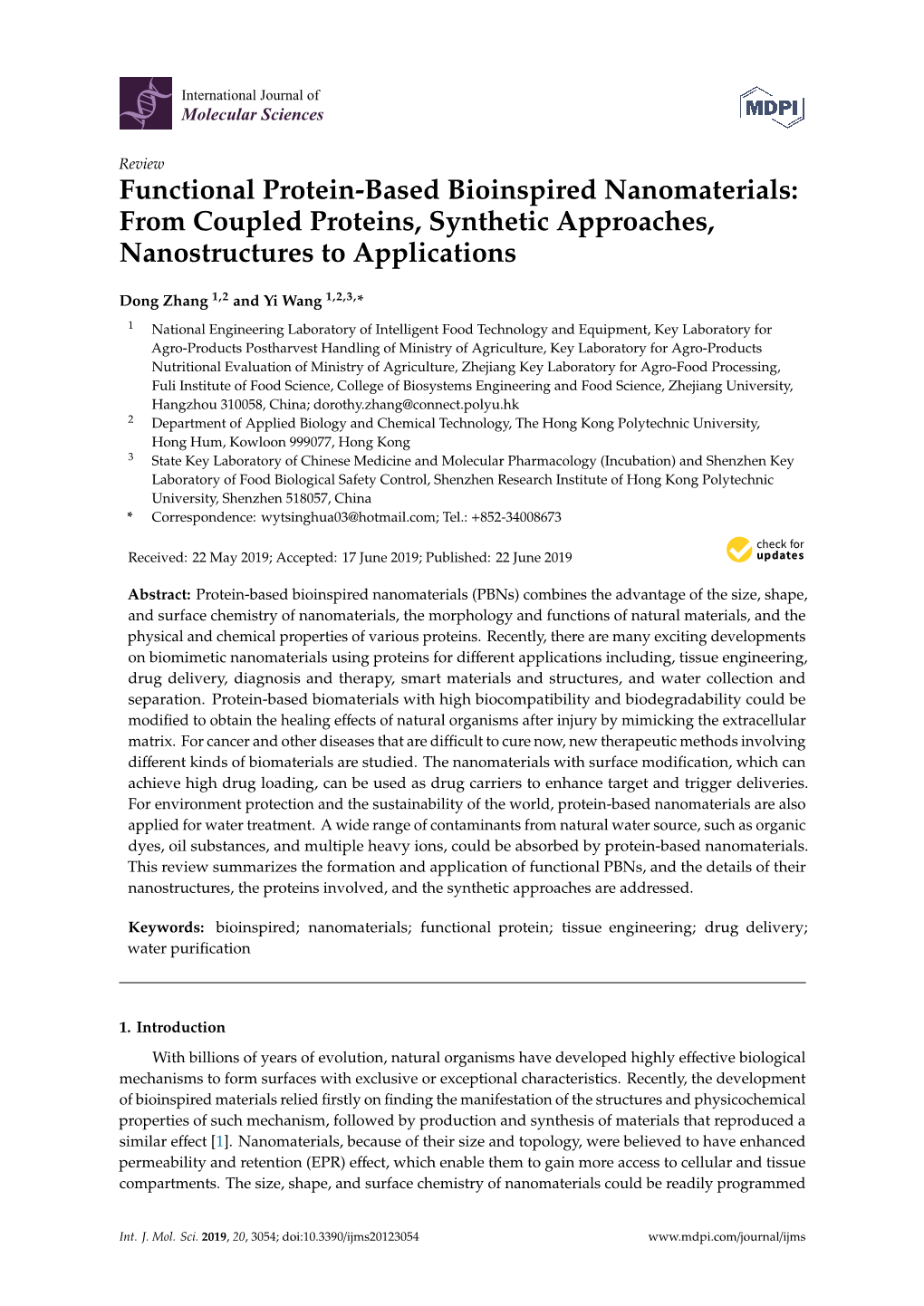 Functional Protein-Based Bioinspired Nanomaterials: from Coupled Proteins, Synthetic Approaches, Nanostructures to Applications