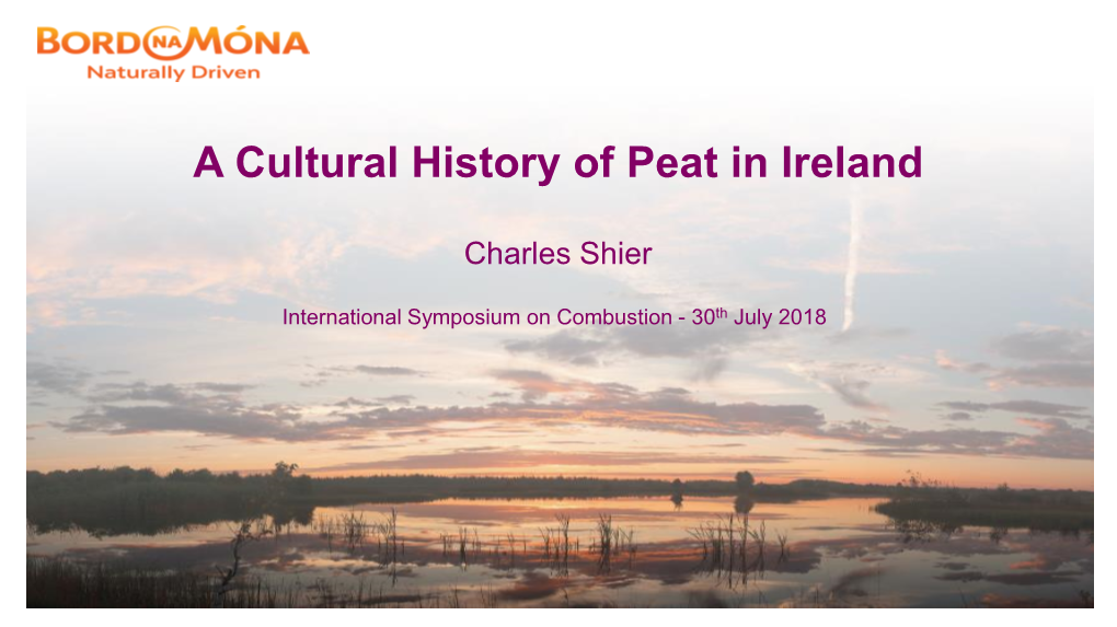 A Cultural History of Peat in Ireland