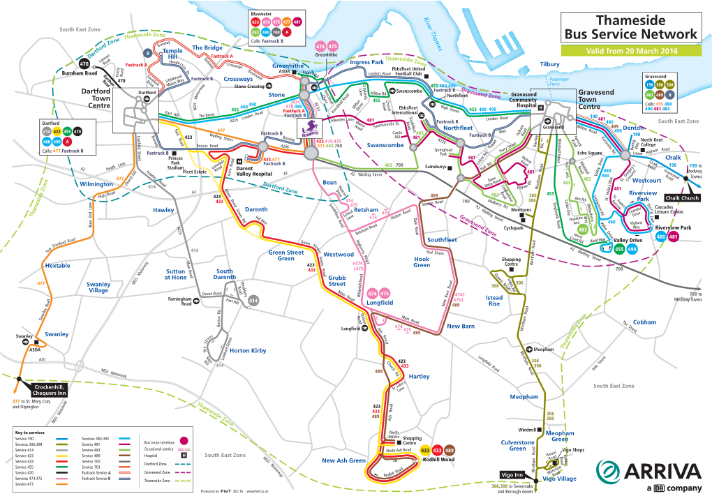 Thameside Bus Service Network