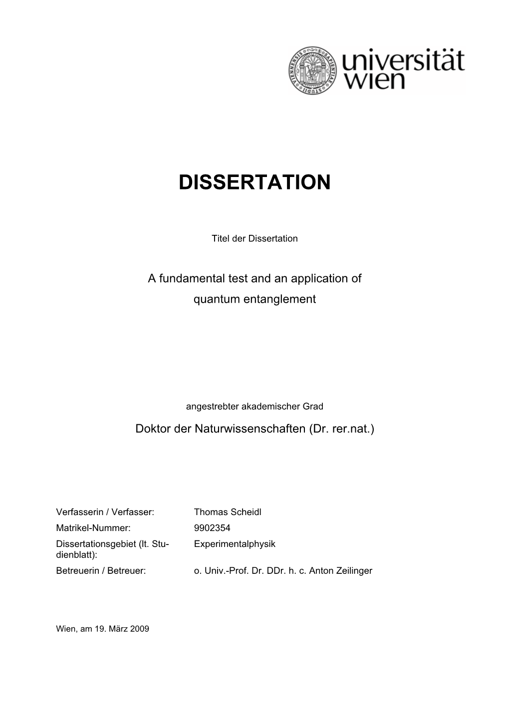 Dissertation