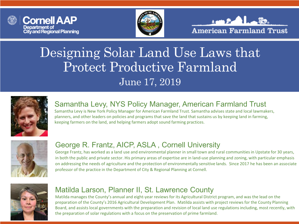 Minimizing Development Impacts to Prime Farmland