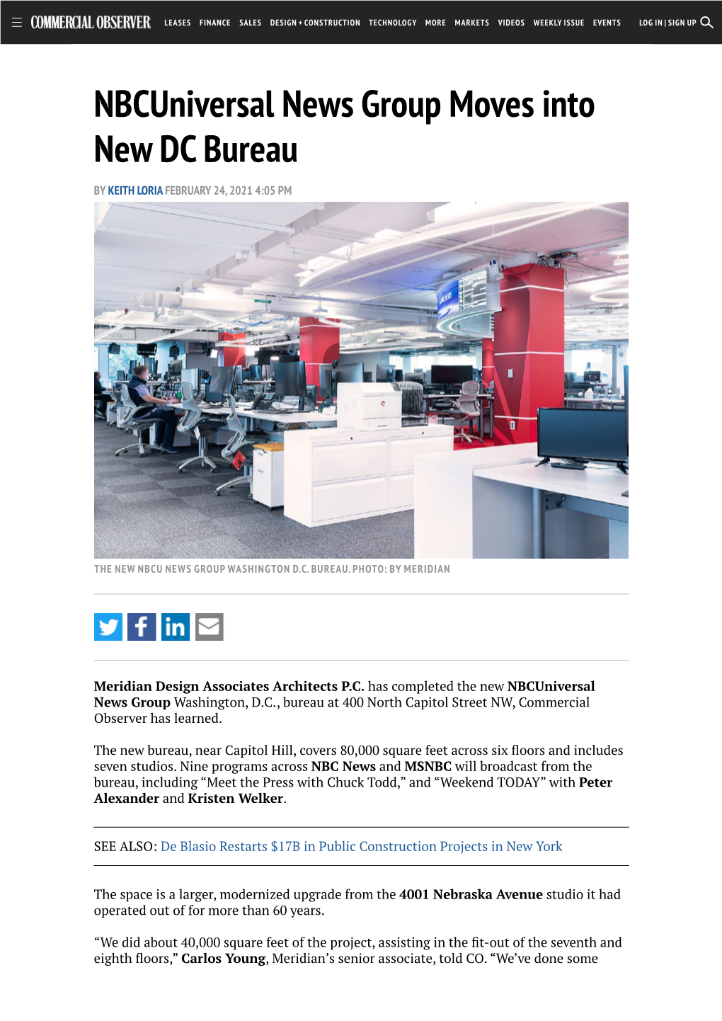 Nbcuniversal News Group Moves Into New DC Bureau