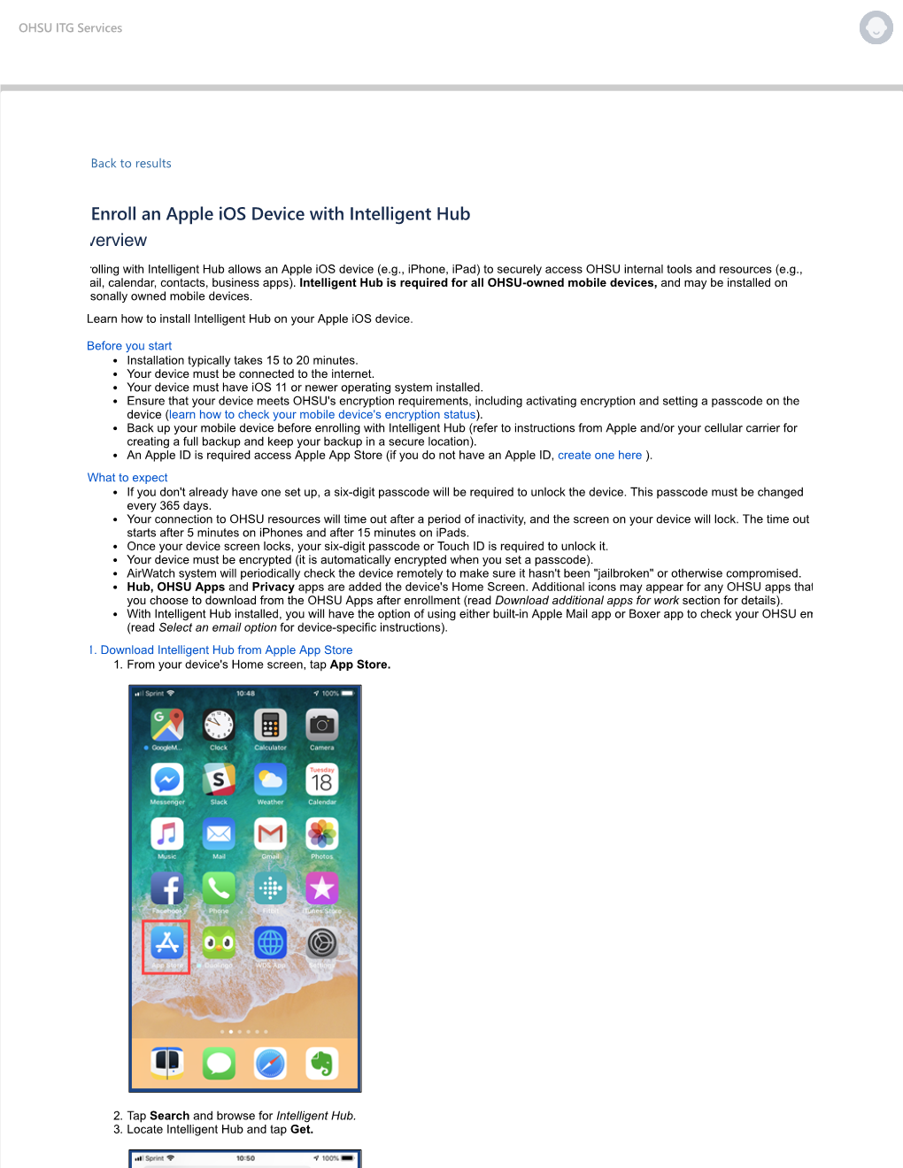 Enroll an Apple Ios Device with Intelligent Hub Verview