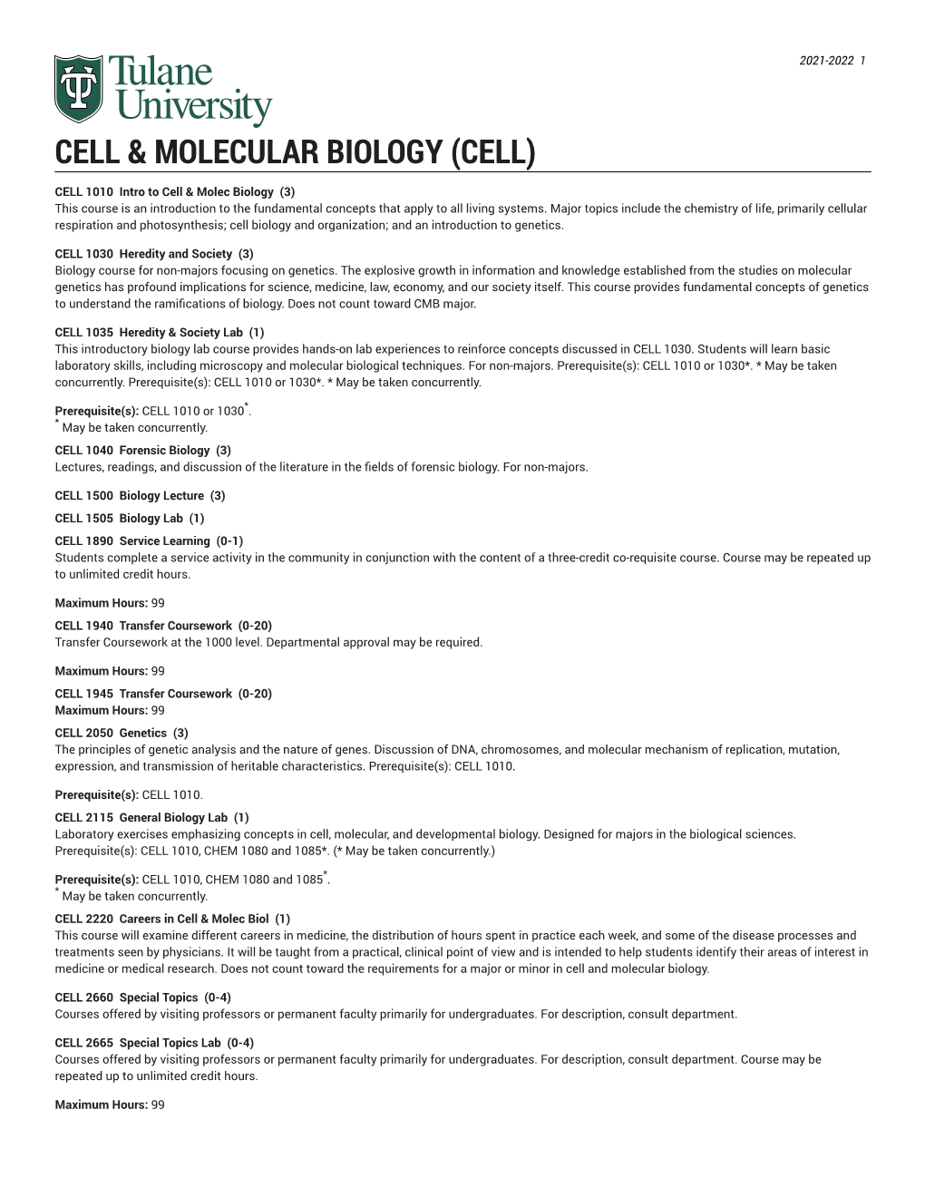 Cell & Molecular Biology