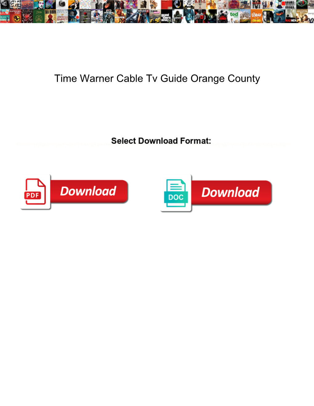 Time Warner Cable Tv Guide Orange County