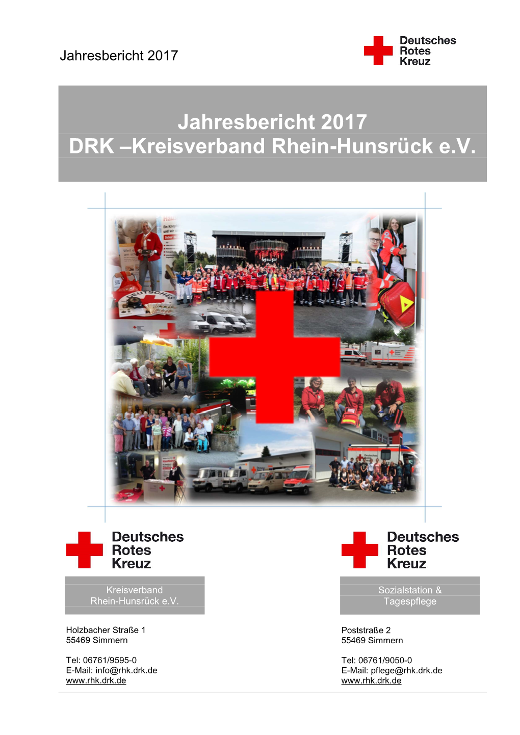 Jahresbericht 2017 DRK –Kreisverband Rhein-Hunsrück E.V