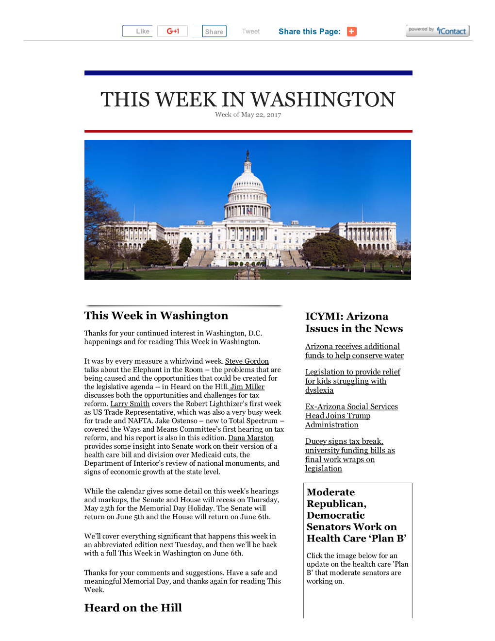 THIS WEEK in WASHINGTON Week of May 22, 2017