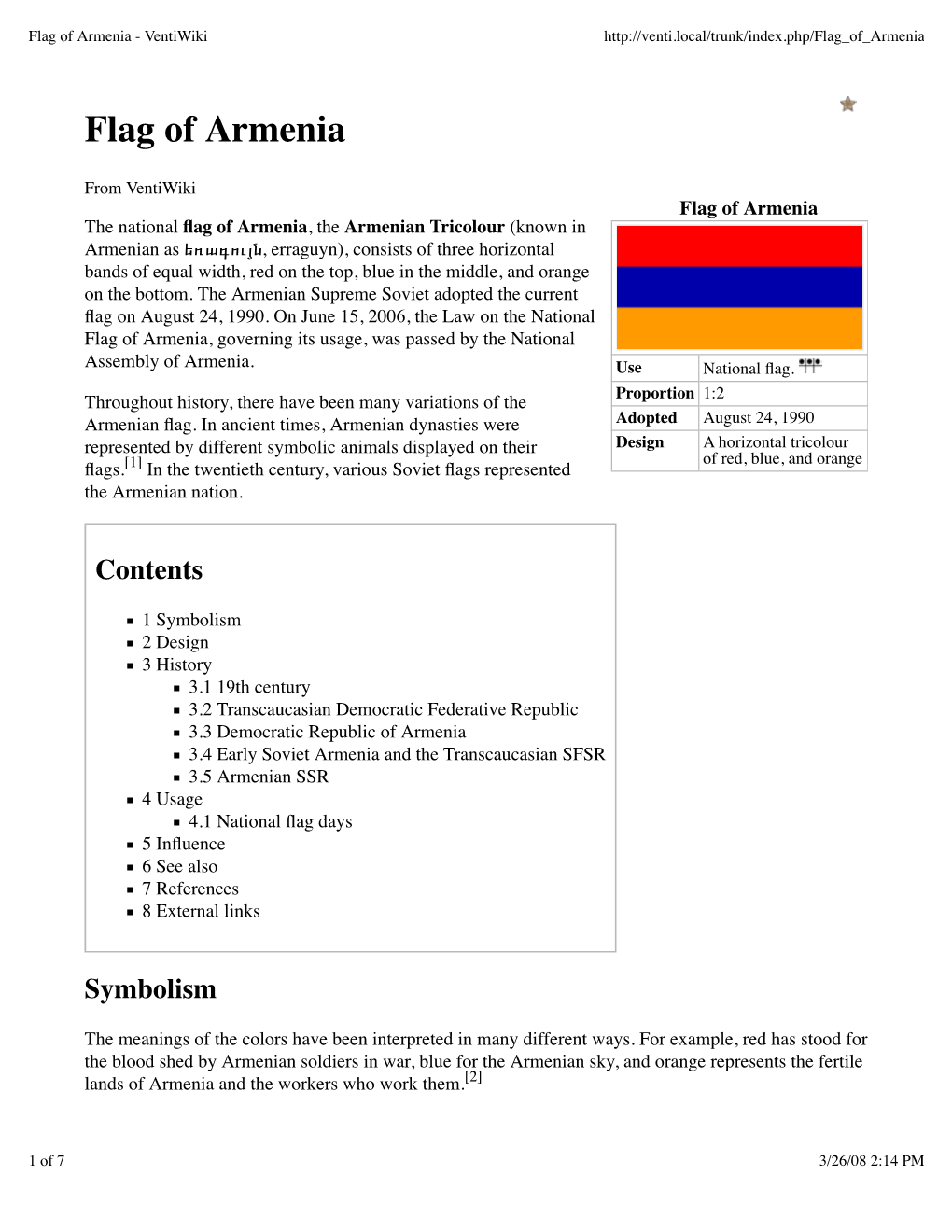 Flag of Armenia - Ventiwiki