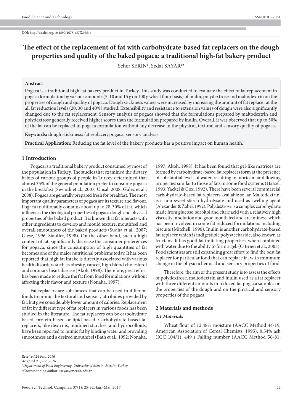 The Effect of the Replacement of Fat with Carbohydrate-Based