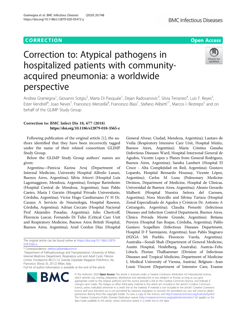 Atypical Pathogens in Hospitalized Patients with Community