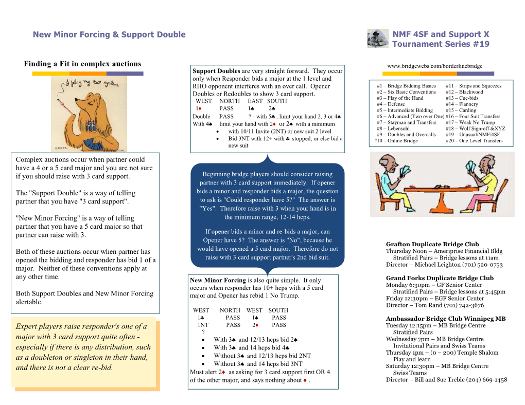 New Minor Forcing & Support Double NMF 4SF and Support X