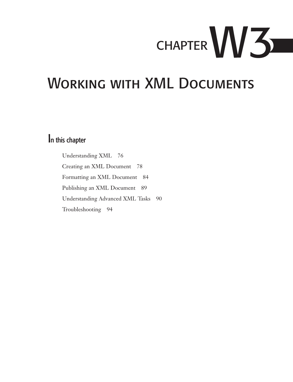 Download Chapter W3: Working with XML Documents