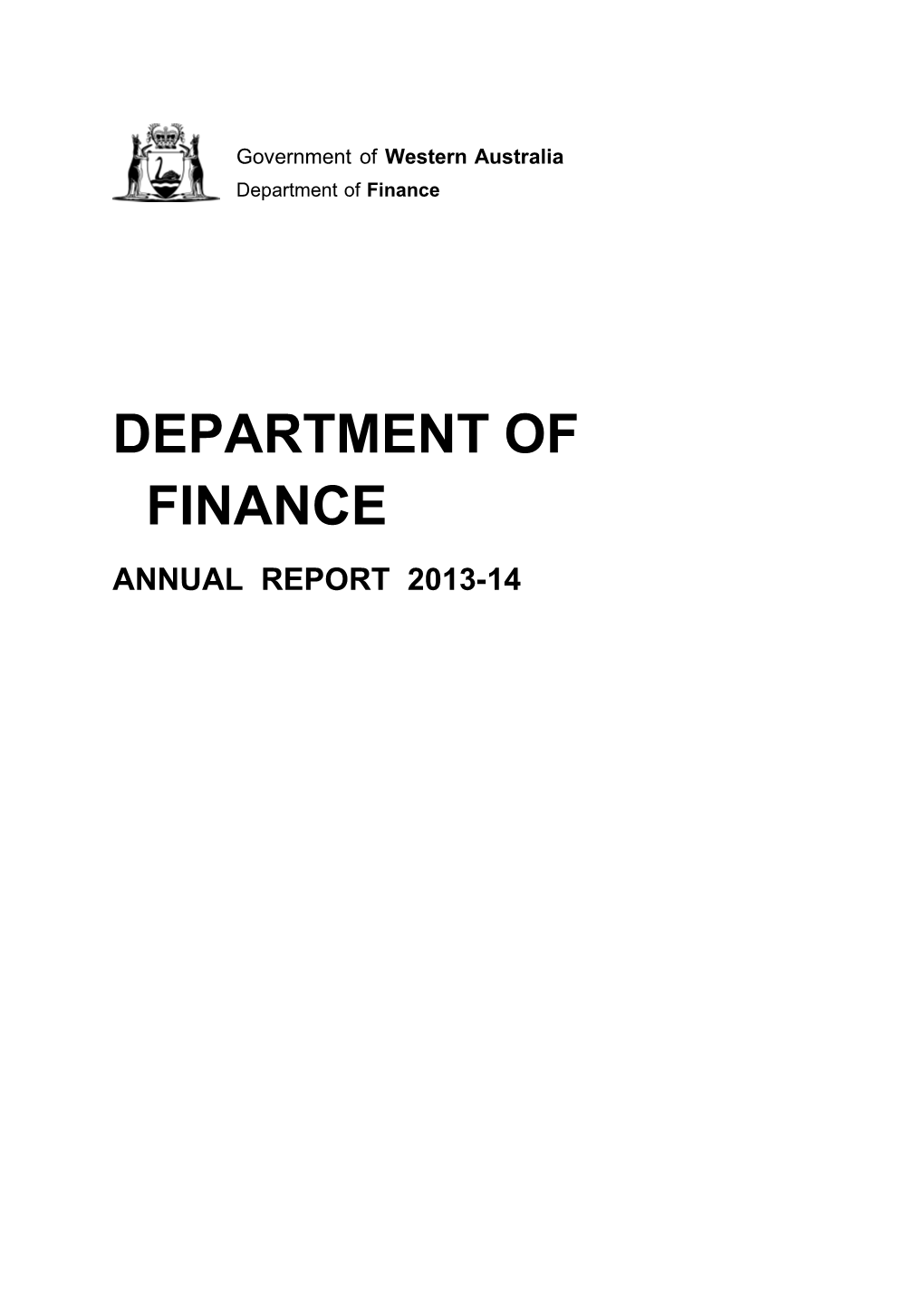 Department of Finance s1