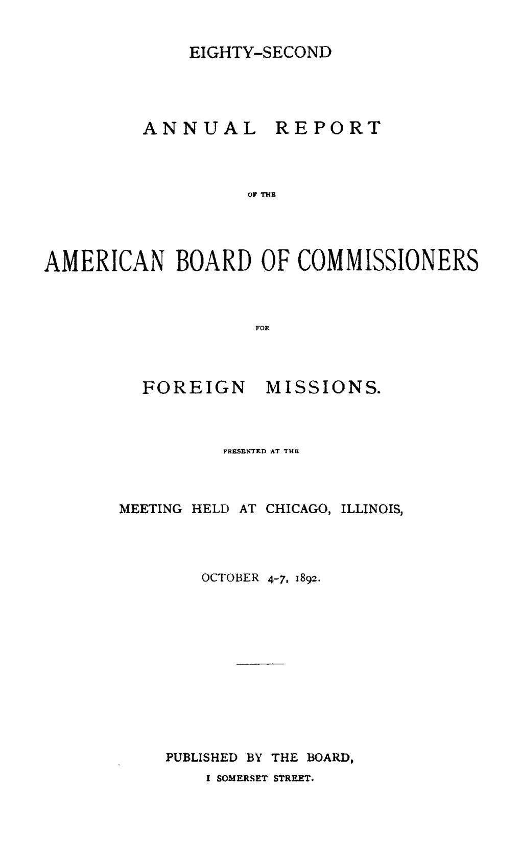 American Board of Commissioners