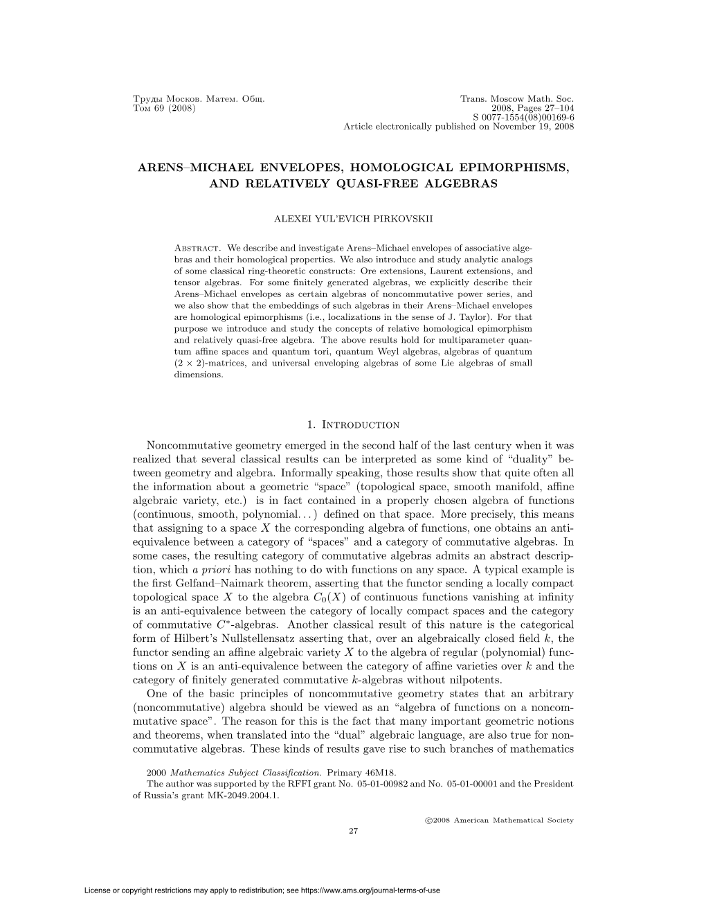 Arens-Michael Envelopes, Homological Epimorphisms, And