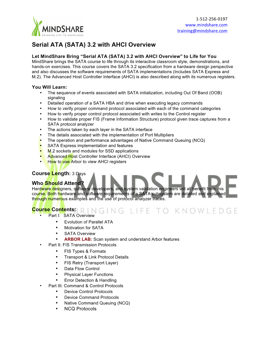 Serial ATA (SATA) 3.2 with AHCI Overview