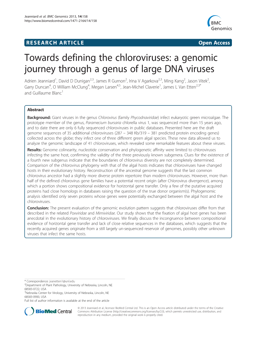 A Genomic Journey Through a Genus of Large DNA Viruses