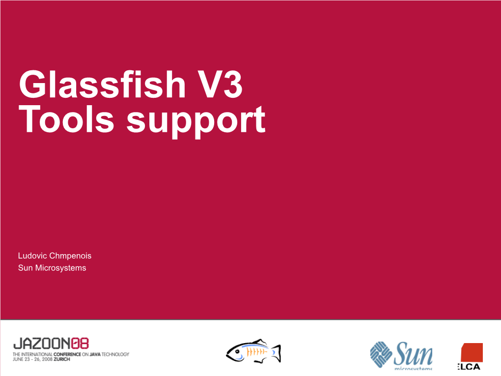 Glassfish V3 Tools Support