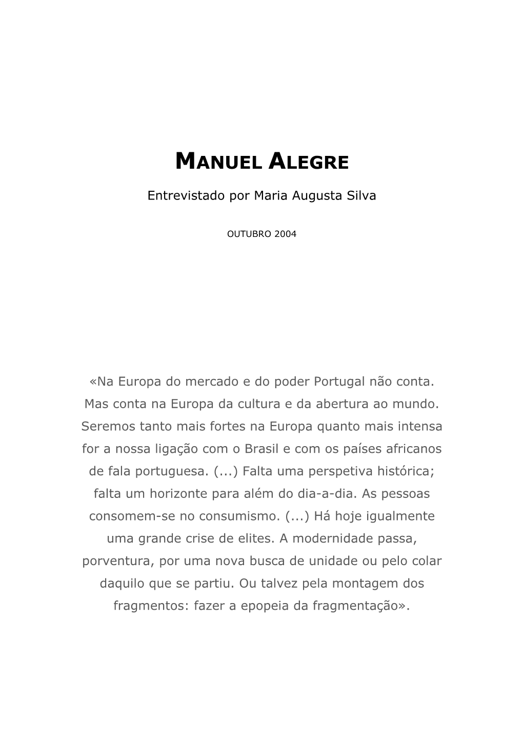 Manuel Alegre