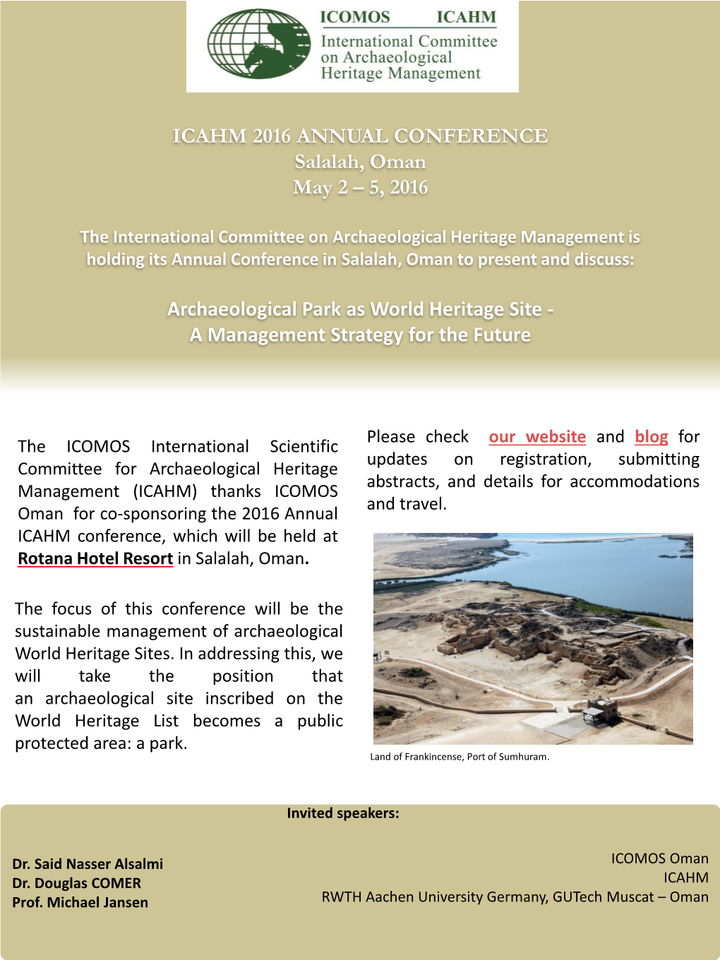 Archaeological Park As World Heritage Site - a Management Strategy for the Future