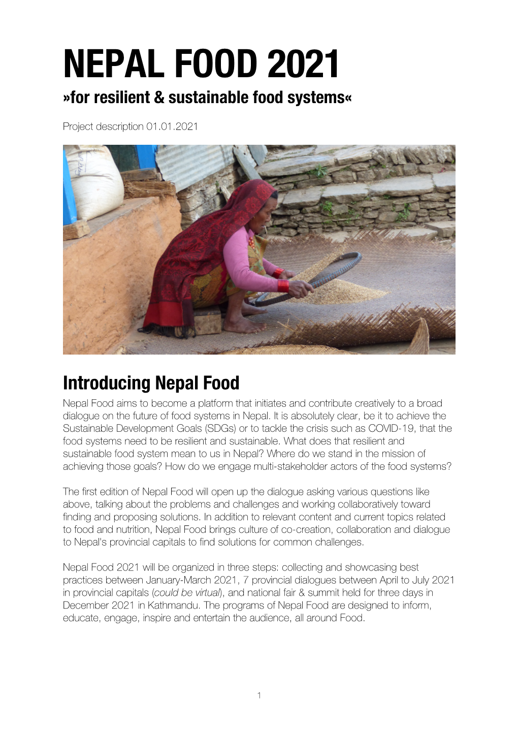 NEPAL FOOD 2021 »For Resilient & Sustainable Food Systems«