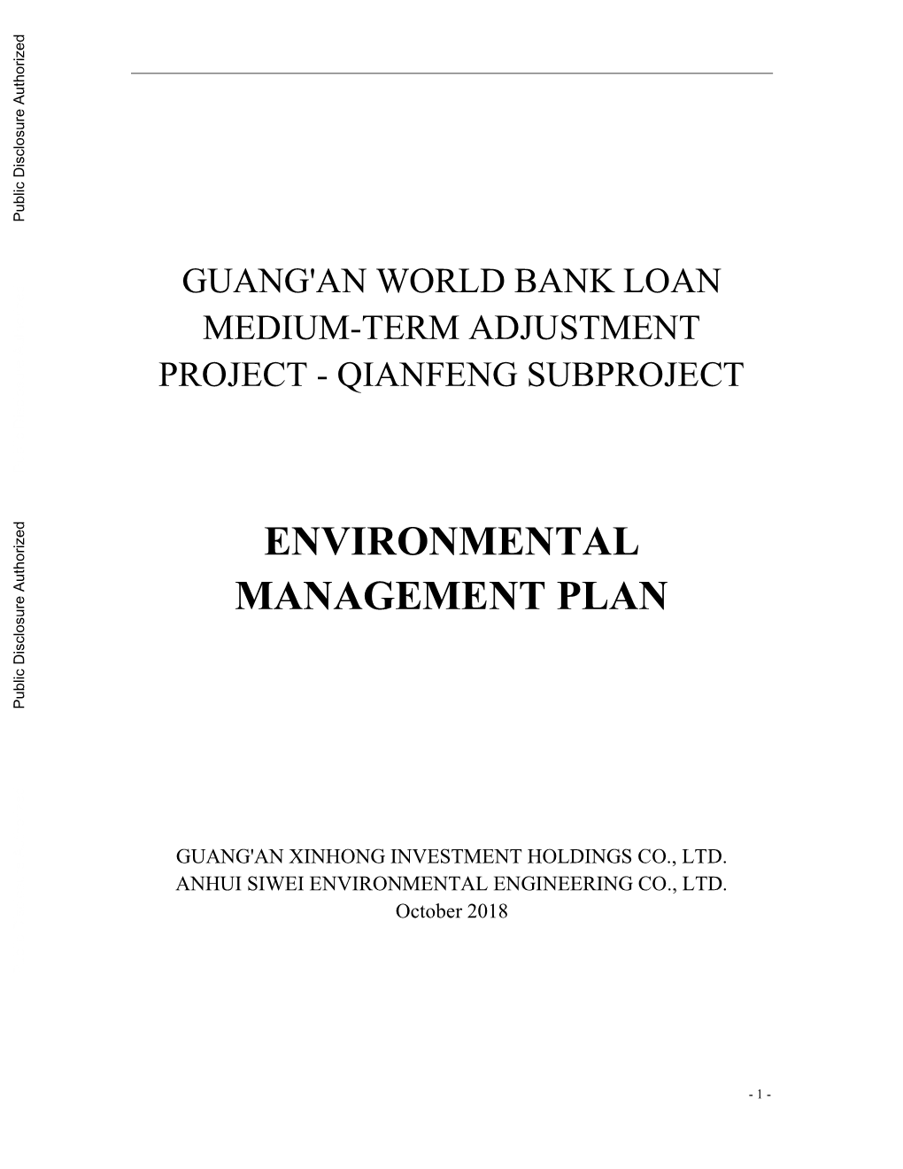 World Bank Document