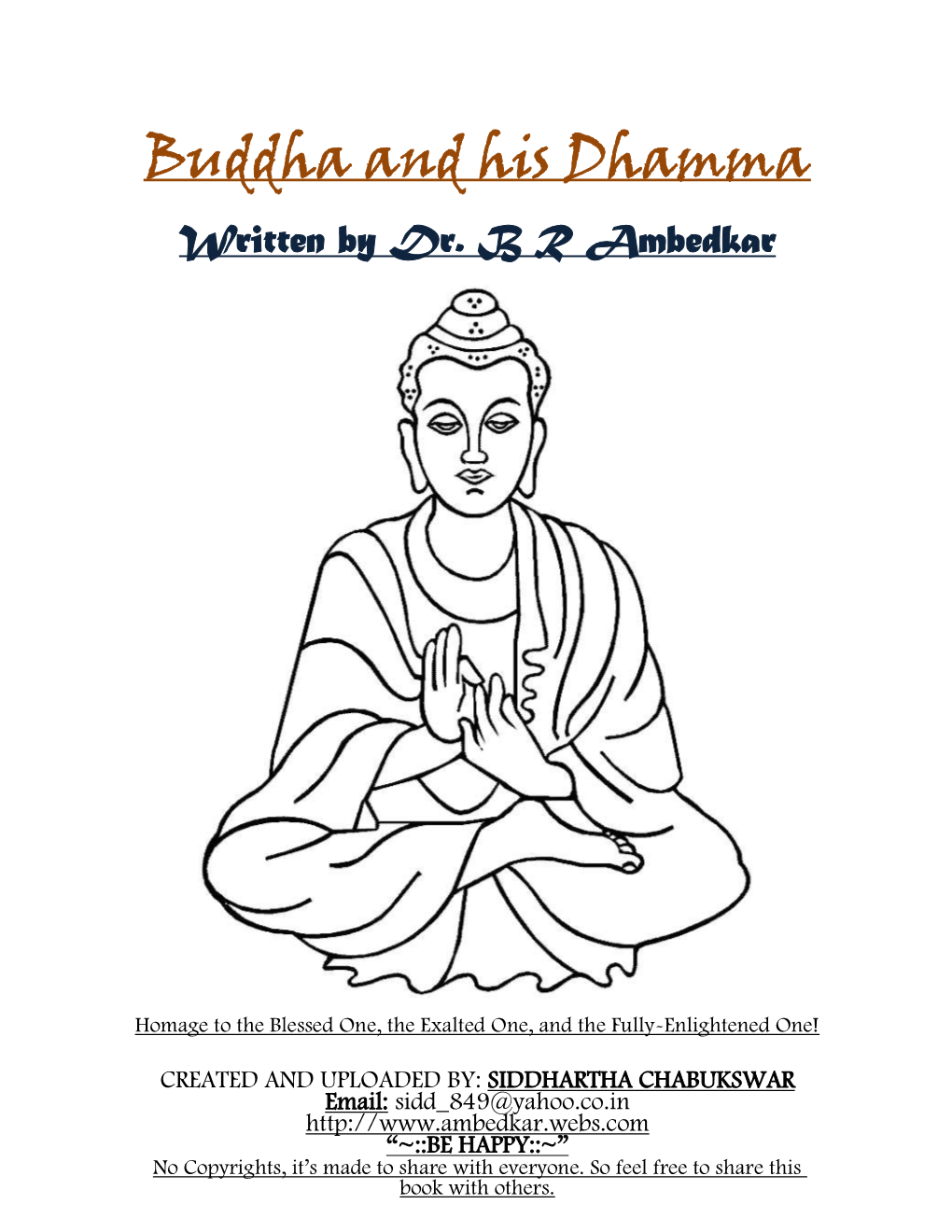 Buddha and His Dhamma by B R Ambedkar