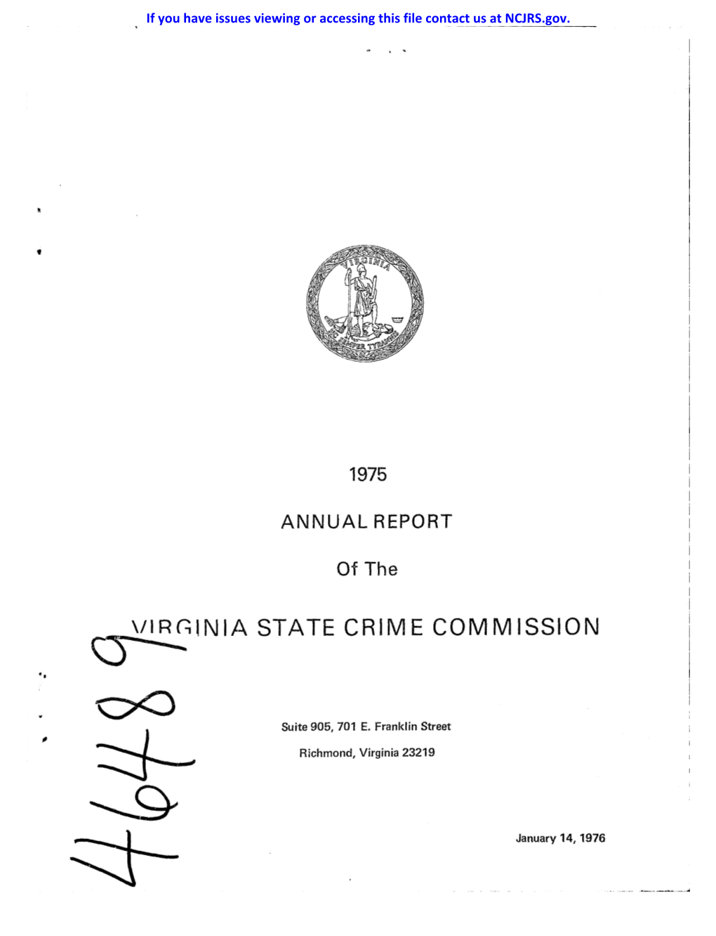 Cr\Lir~Lnla STATE CRIME COMMISSION