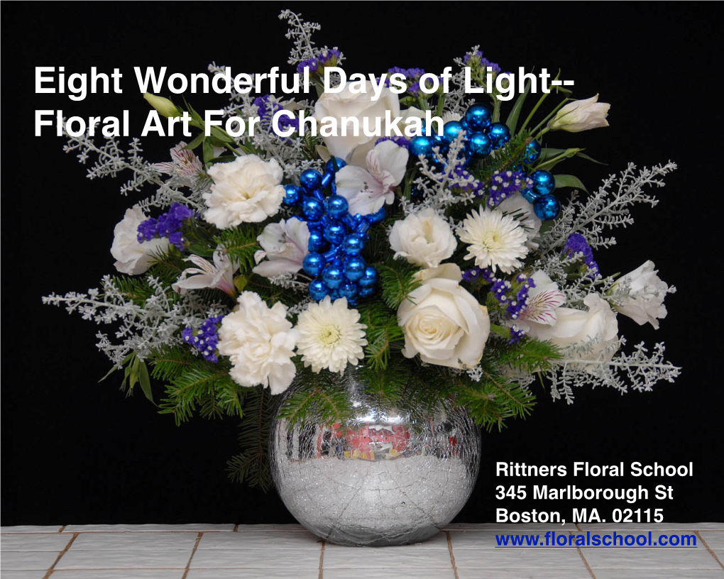 Floral Art for Chanukah