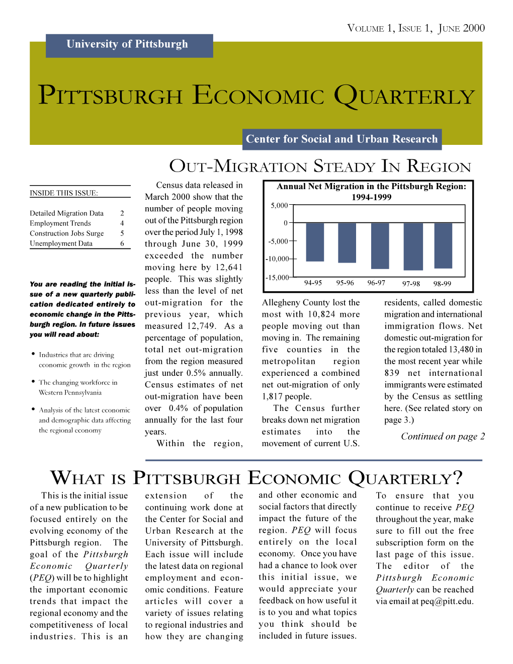 Pittsburgh Economic Quarterly