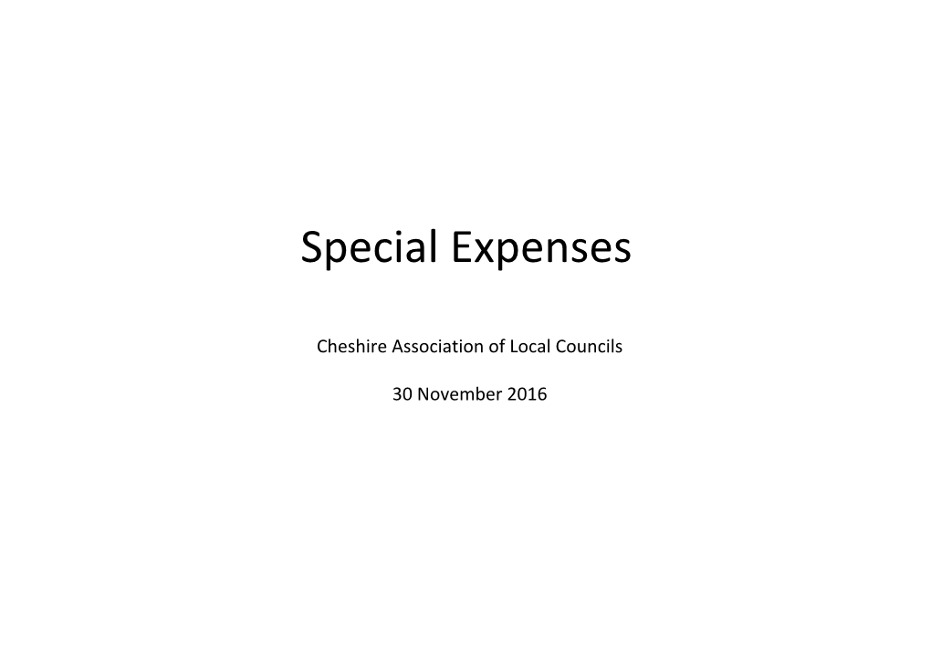 Special Expenses Presentation 30 11 2016