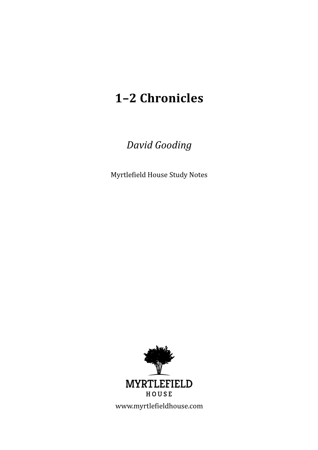 1–2 Chronicles Study Notes
