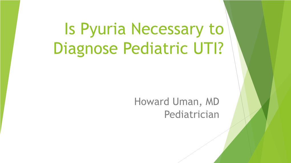 Pyuria in Pediatrics