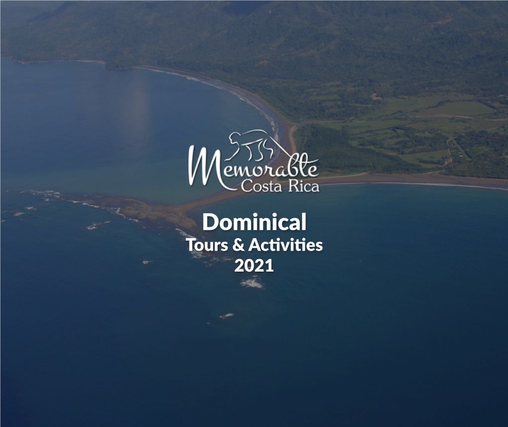 Dominical Tours & Activities 2021 Index