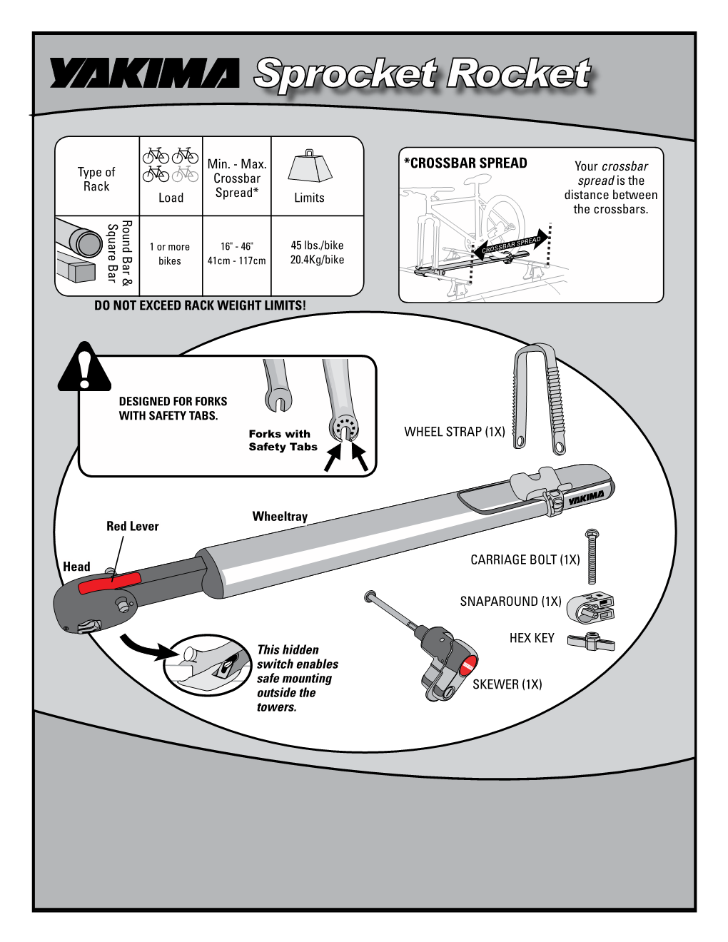 Yakima Roof Mount Bike Racks Installation Instructions