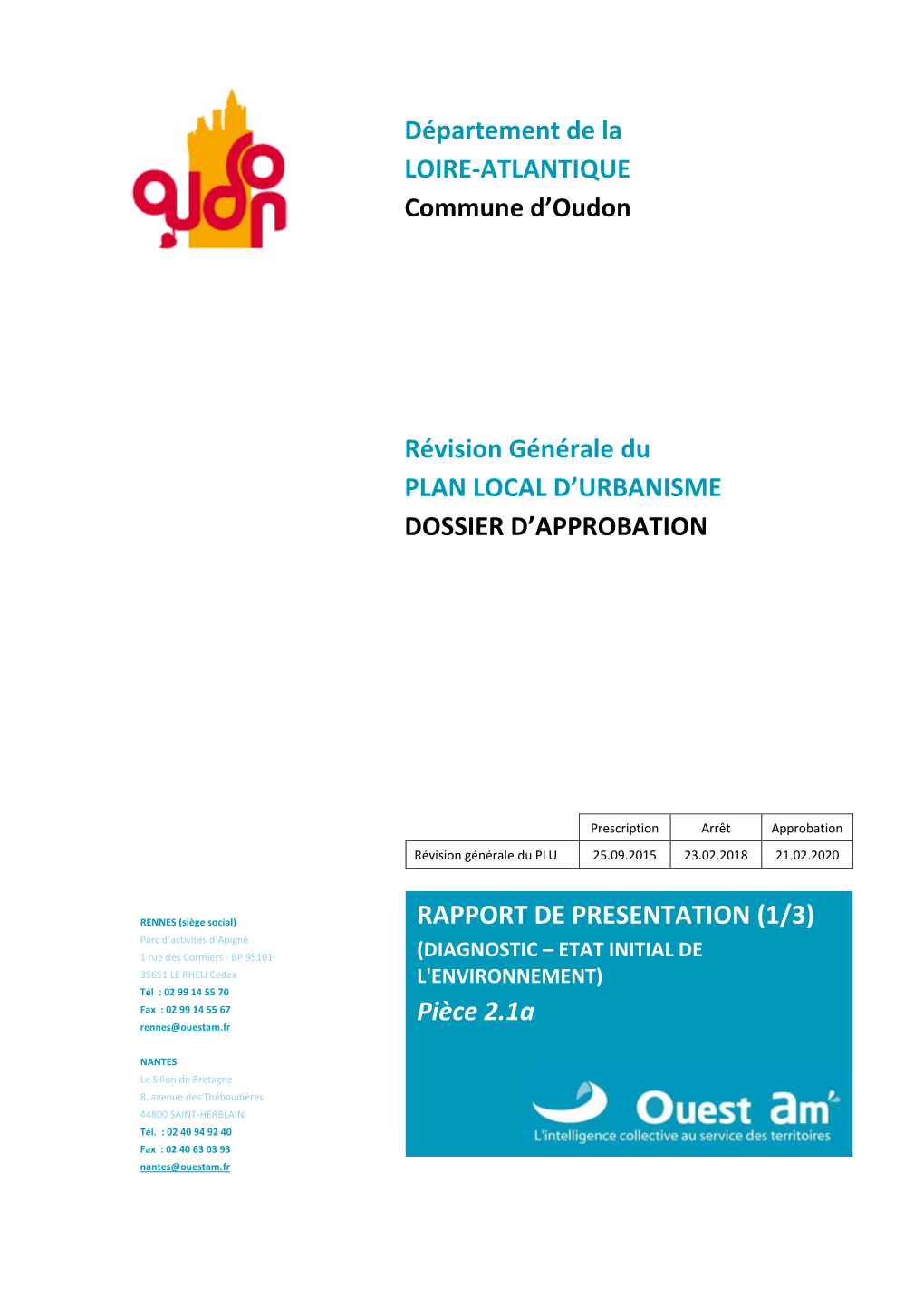 Département De La LOIRE-ATLANTIQUE Commune D’Oudon