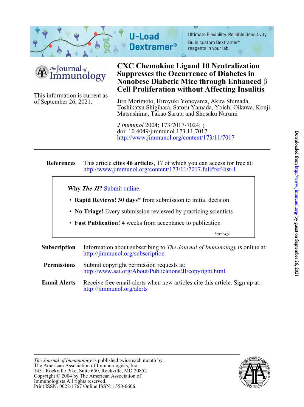 Cell Proliferation Without Affecting Insulitis Β Nonobese Diabetic Mice