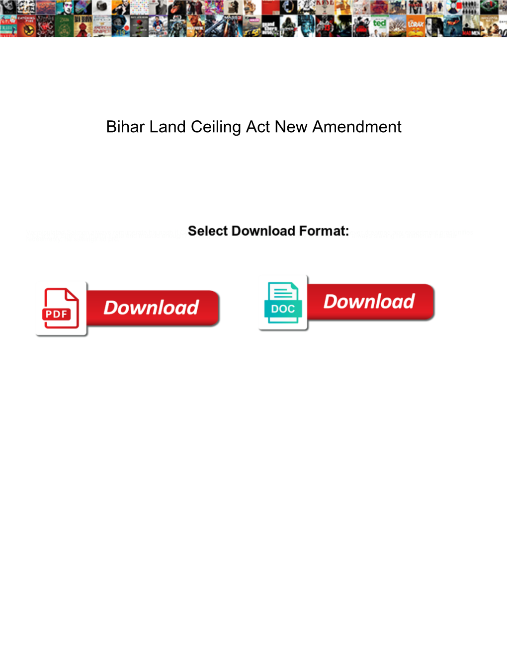 Bihar Land Ceiling Act New Amendment