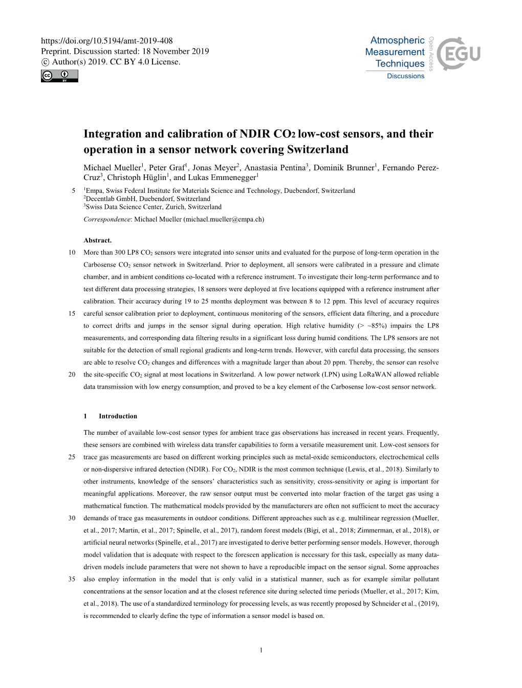 Integration and Calibration of NDIR CO2 Low-Cost Sensors, And