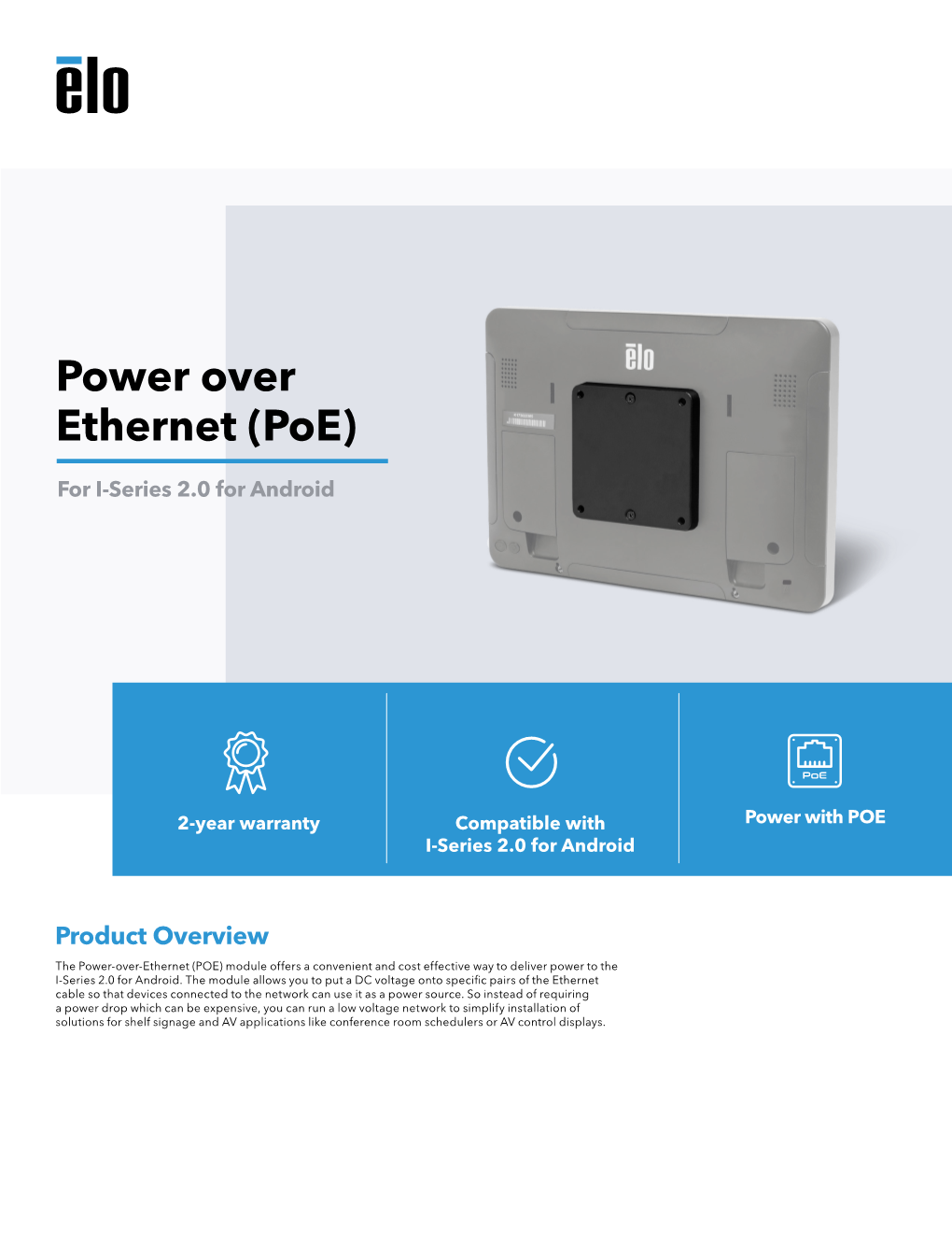 Power Over Ethernet (Poe)