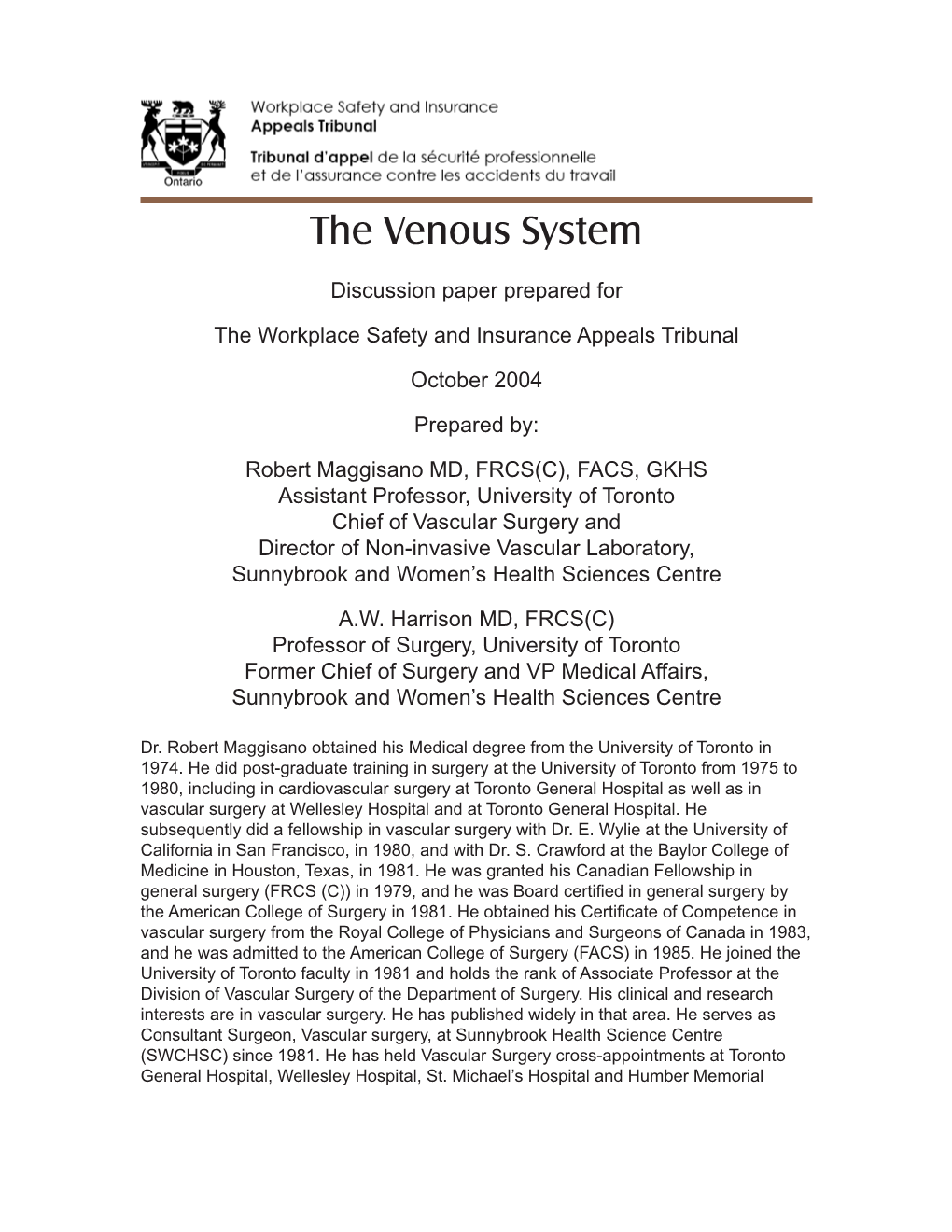 The Venous System