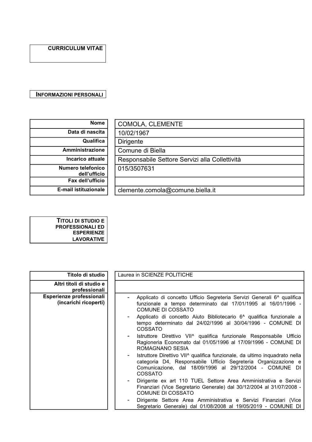 Curriculum Vitae