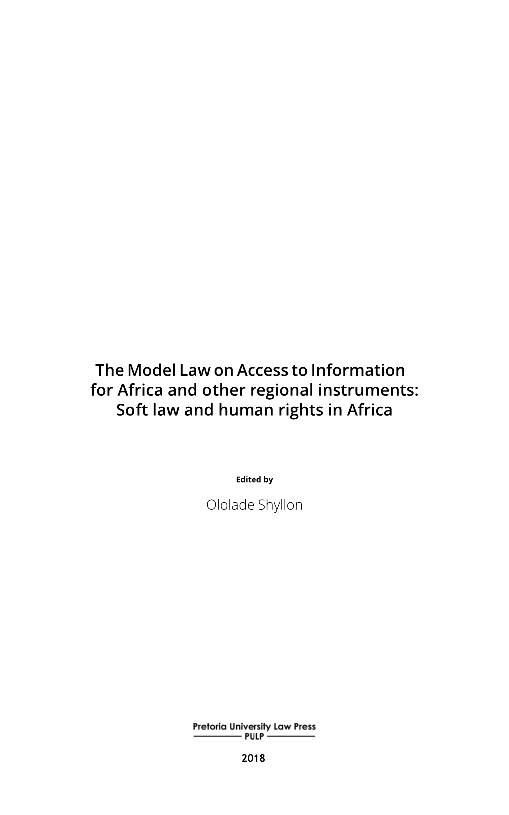 Soft Law and Human Rights in Africa