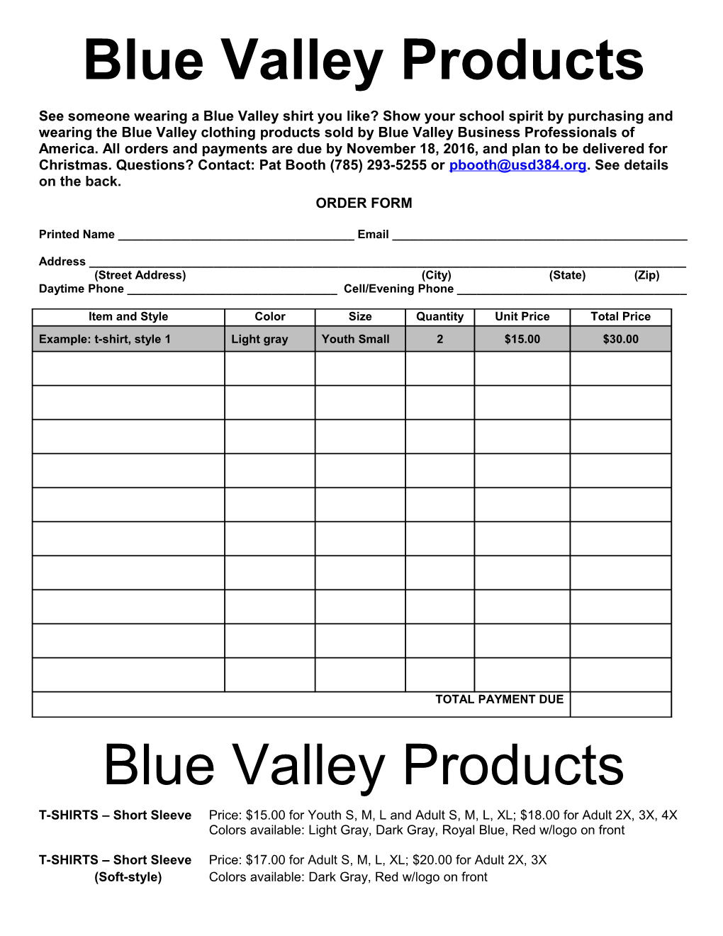 Blue Valley Products