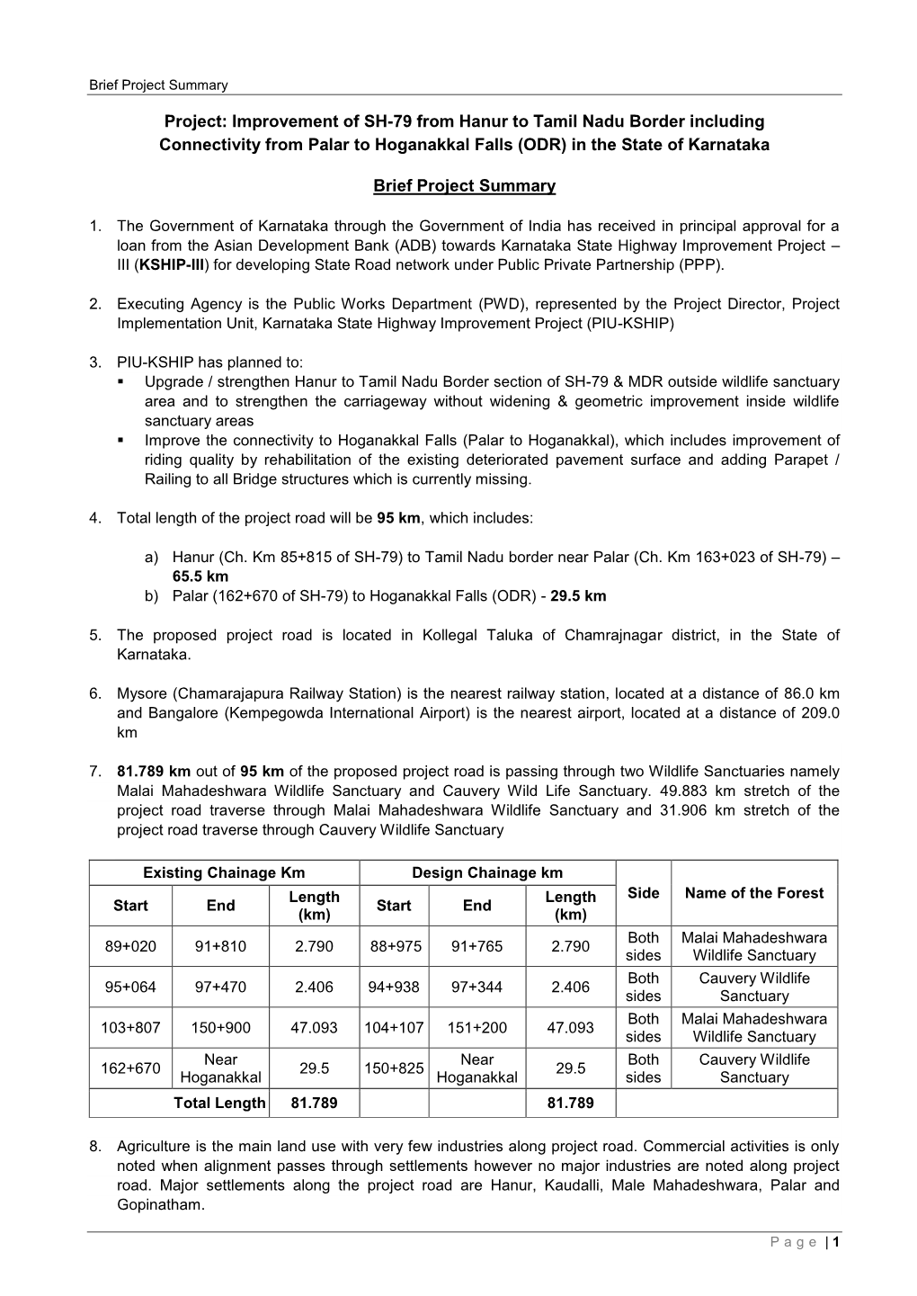 Widening & Improvement of Existing 2 Lane to 4 Lane of NH – 7 And