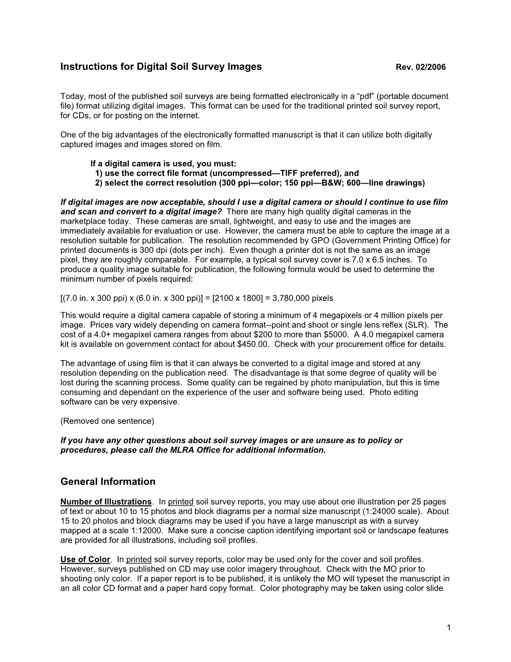 Instructions for Digital Soil Survey Images Rev