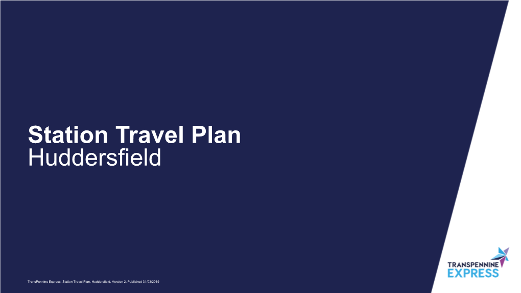 Station Travel Plan Huddersfield
