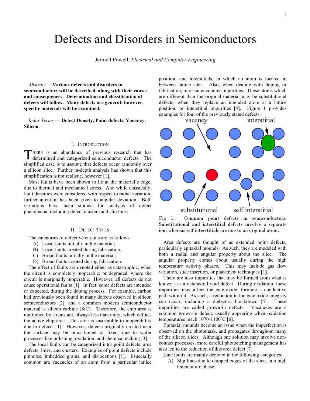 Defects and Disorders in Semiconductors